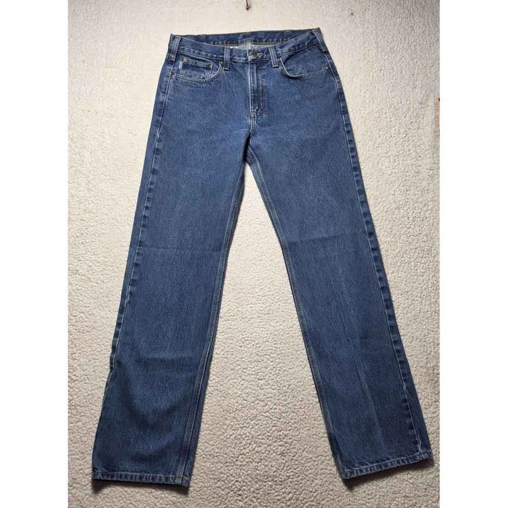 Carhartt B480 DVB Straight Traditional Fit Blue Denim Jeans Mens 34x34